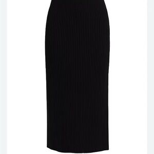 Tahari Elegant Black Knit Pencil Skirt Below Knee Size S